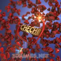 chechi in Hearts style - 3D name wallpaper
