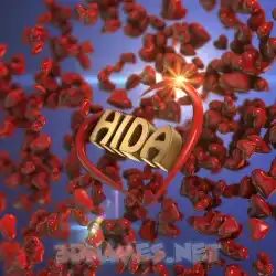 hida in Hearts style - 3D name wallpaper