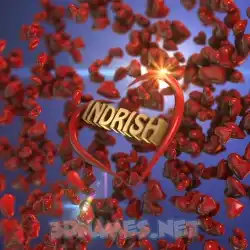 indrish in Hearts style - 3D name wallpaper
