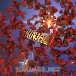 kinjal in Hearts style - 3D name wallpaper