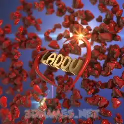 laddu in Hearts style - 3D name wallpaper