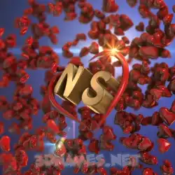 n s in Hearts style - 3D name wallpaper