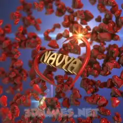 navya in Hearts style - 3D name wallpaper