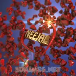 neejal in Hearts style - 3D name wallpaper