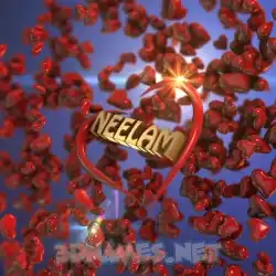 neelam in Hearts style - 3D name wallpaper