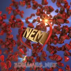 nem in Hearts style - 3D name wallpaper