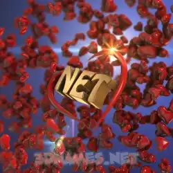 net in Hearts style - 3D name wallpaper