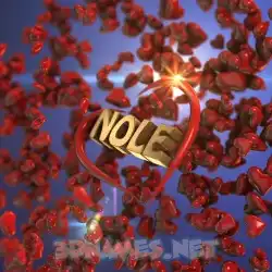 nole in Hearts style - 3D name wallpaper