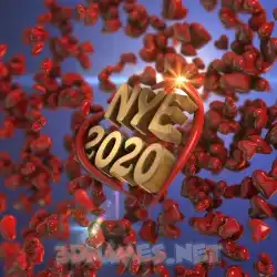 nye 2020 in Hearts style - 3D name wallpaper