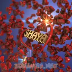shaya in Hearts style - 3D name wallpaper