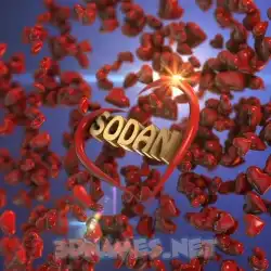 sodan in Hearts style - 3D name wallpaper