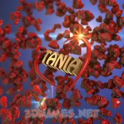 tania in Hearts style - 3D name wallpaper