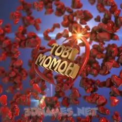 tobi momoh in Hearts style - 3D name wallpaper
