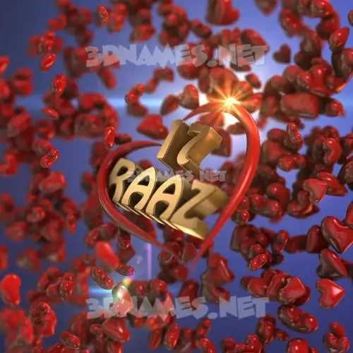 17 raaz in Hearts style - 3D name wallpaper 17 raaz in Hearts style - 3D name wallpaper