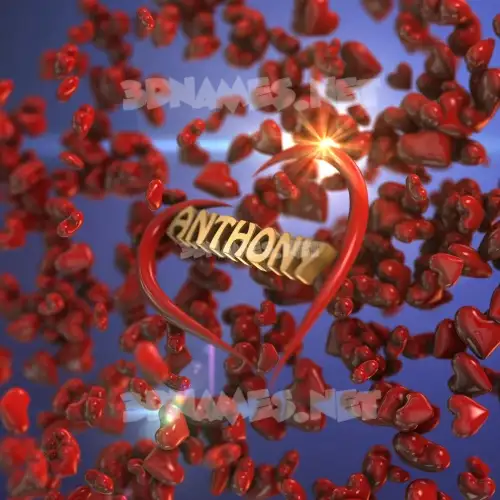 anthony in Hearts style - 3D name wallpaper anthony in Hearts style - 3D name wallpaper