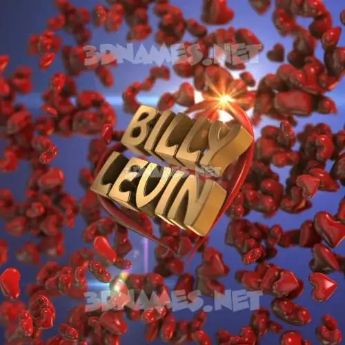 billy levin in Hearts style - 3D name wallpaper billy levin in Hearts style - 3D name wallpaper