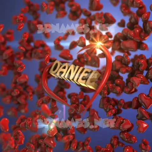 daniel in Hearts style - 3D name wallpaper daniel in Hearts style - 3D name wallpaper