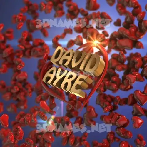 david ayre in Hearts style - 3D name wallpaper david ayre in Hearts style - 3D name wallpaper