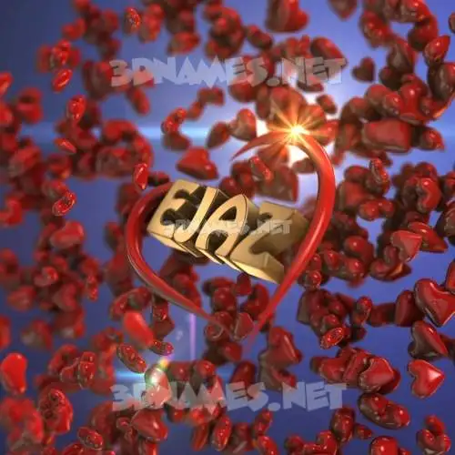 ejaz in Hearts style - 3D name wallpaper ejaz in Hearts style - 3D name wallpaper