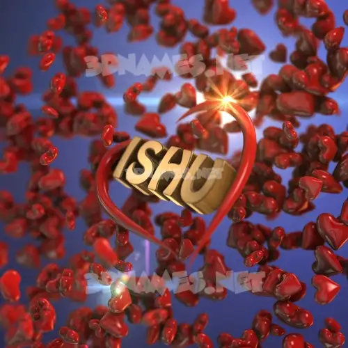 ishu in Hearts style - 3D name wallpaper ishu in Hearts style - 3D name wallpaper