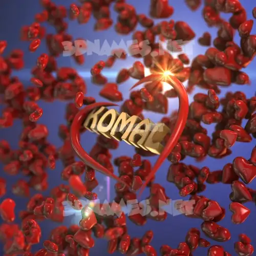 komal in Hearts style - 3D name wallpaper komal in Hearts style - 3D name wallpaper