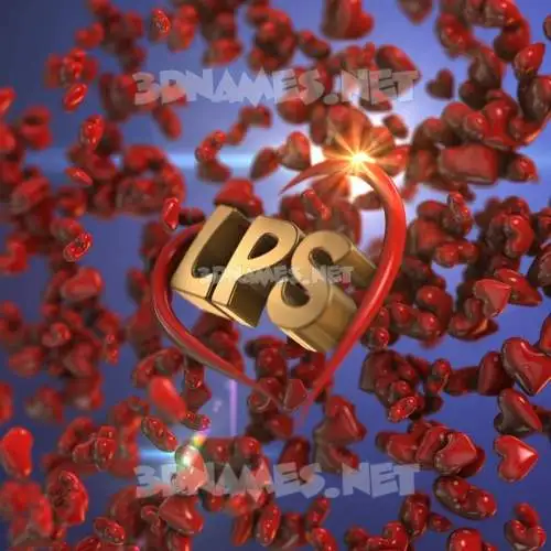 lps in Hearts style - 3D name wallpaper lps in Hearts style - 3D name wallpaper