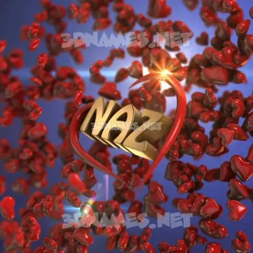 naz in Hearts style - 3D name wallpaper naz in Hearts style - 3D name wallpaper