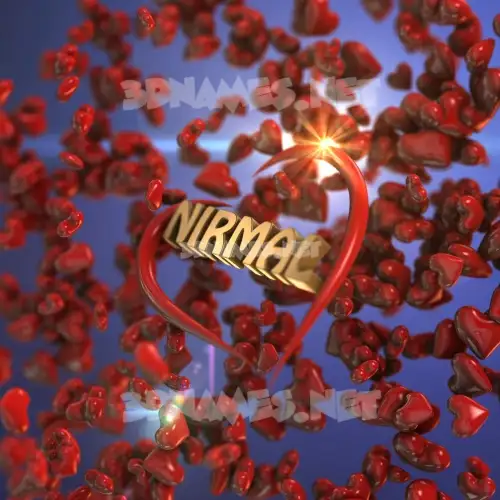 nirmal in Hearts style - 3D name wallpaper