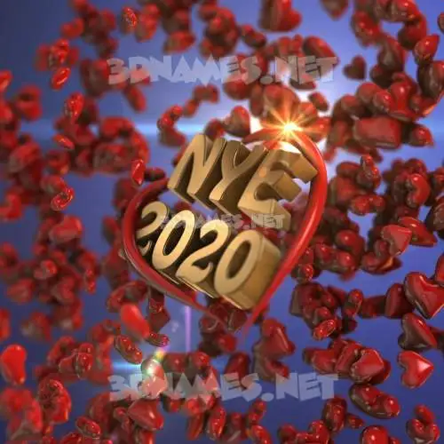 nye 2020 in Hearts style - 3D name wallpaper nye 2020 in Hearts style - 3D name wallpaper