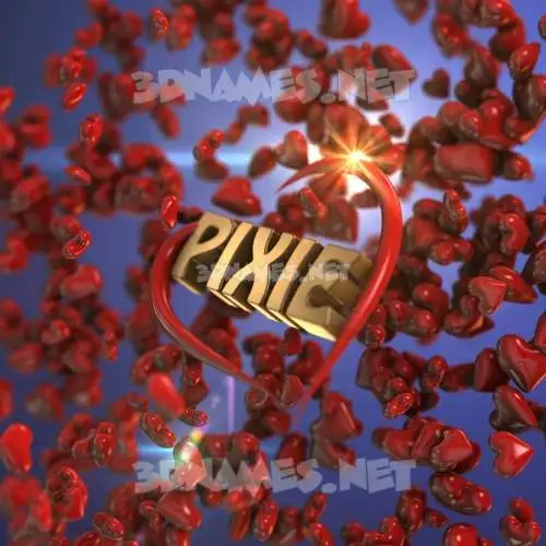pixie in Hearts style - 3D name wallpaper pixie in Hearts style - 3D name wallpaper
