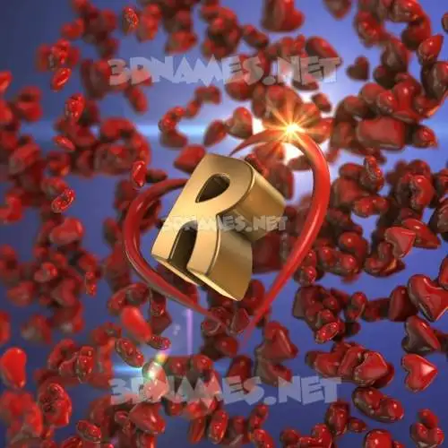 r in Hearts style - 3D name wallpaper r in Hearts style - 3D name wallpaper