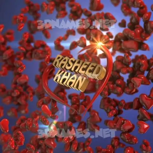 rasheed khan in Hearts style - 3D name wallpaper rasheed khan in Hearts style - 3D name wallpaper