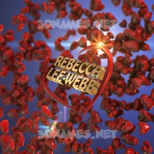 rebecca lee-webb in Hearts style - 3D name wallpaper rebecca lee-webb in Hearts style - 3D name wallpaper