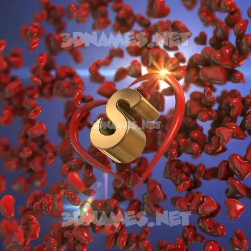 s in Hearts style - 3D name wallpaper s in Hearts style - 3D name wallpaper