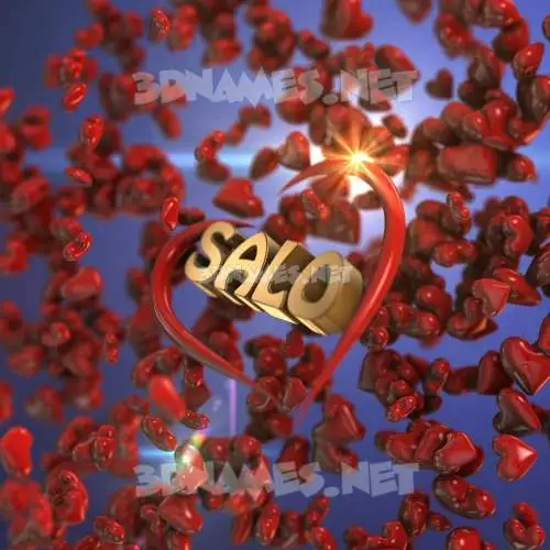 salo in Hearts style - 3D name wallpaper salo in Hearts style - 3D name wallpaper