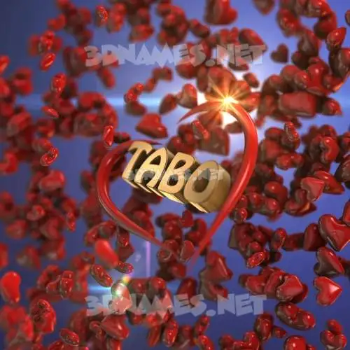 tabo in Hearts style - 3D name wallpaper tabo in Hearts style - 3D name wallpaper