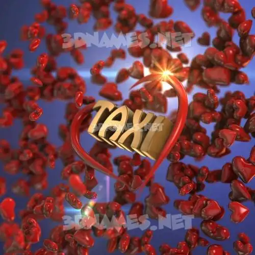 taxi in Hearts style - 3D name wallpaper taxi in Hearts style - 3D name wallpaper