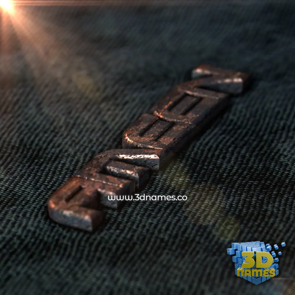 ameen in Rusty Metal style - 3D name wallpaper