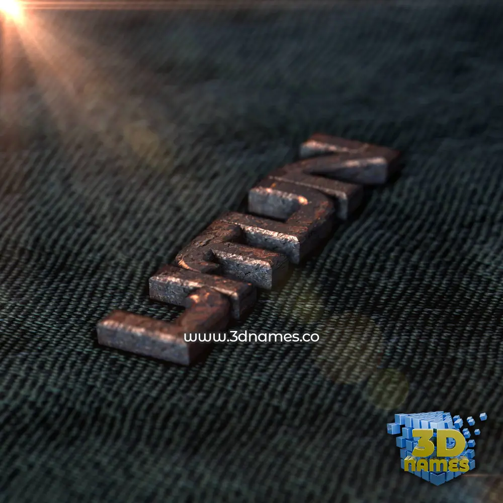 litun in Rusty Metal style - 3D name wallpaper