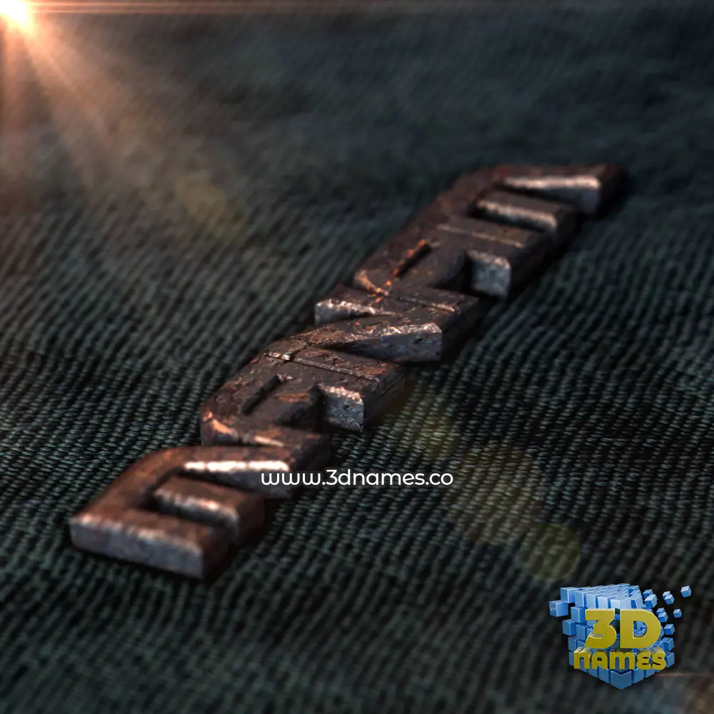 manam in Rusty Metal style - 3D name wallpaper