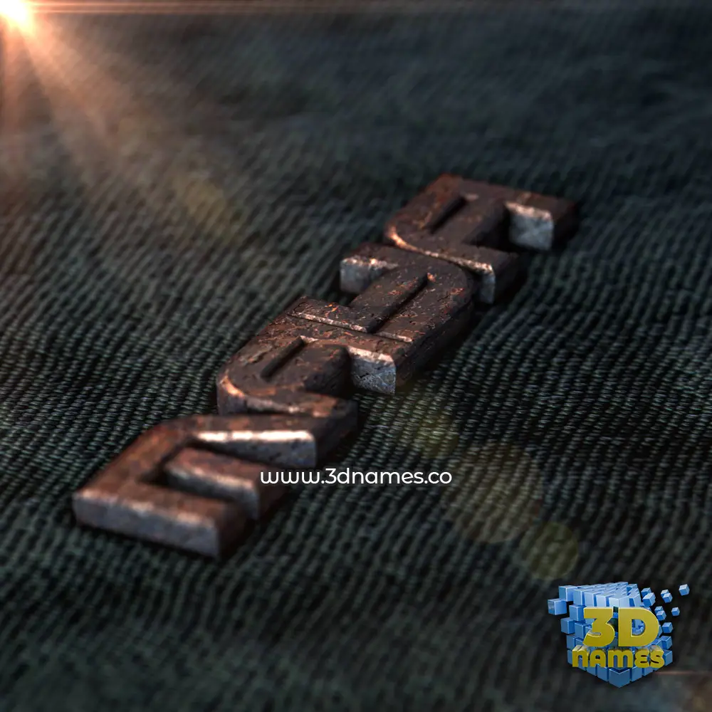maya in Rusty Metal style - 3D name wallpaper