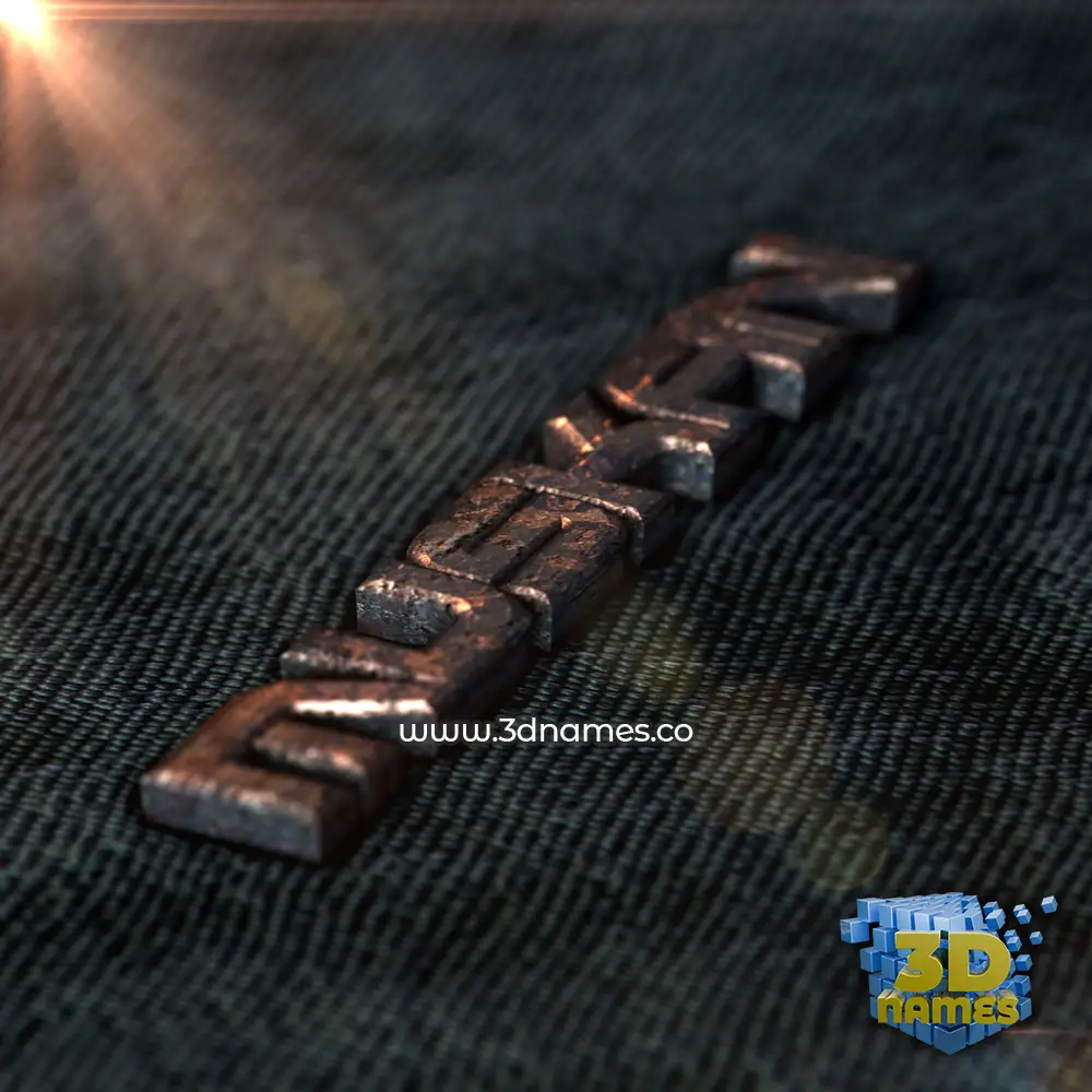 muskan in Rusty Metal style - 3D name wallpaper