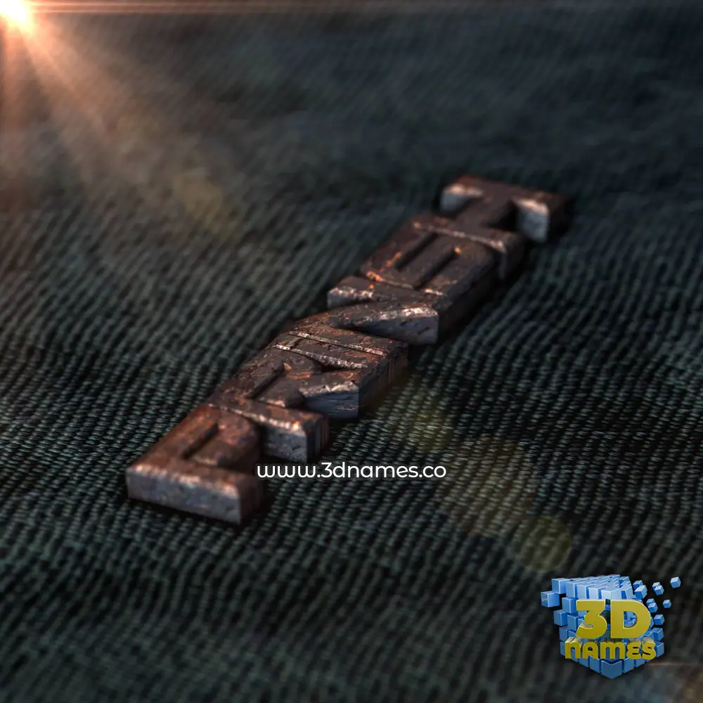 prinsh in Rusty Metal style - 3D name wallpaper