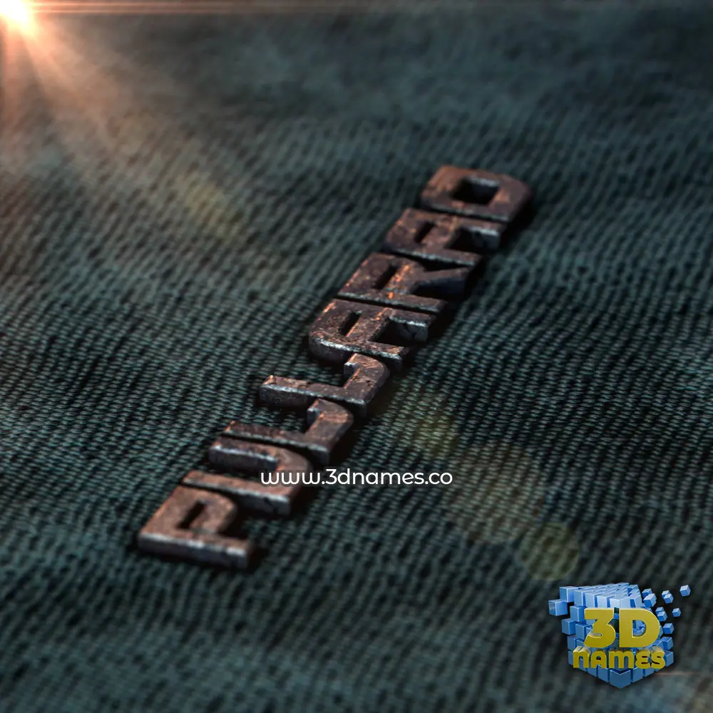 pullarao in Rusty Metal style - 3D name wallpaper