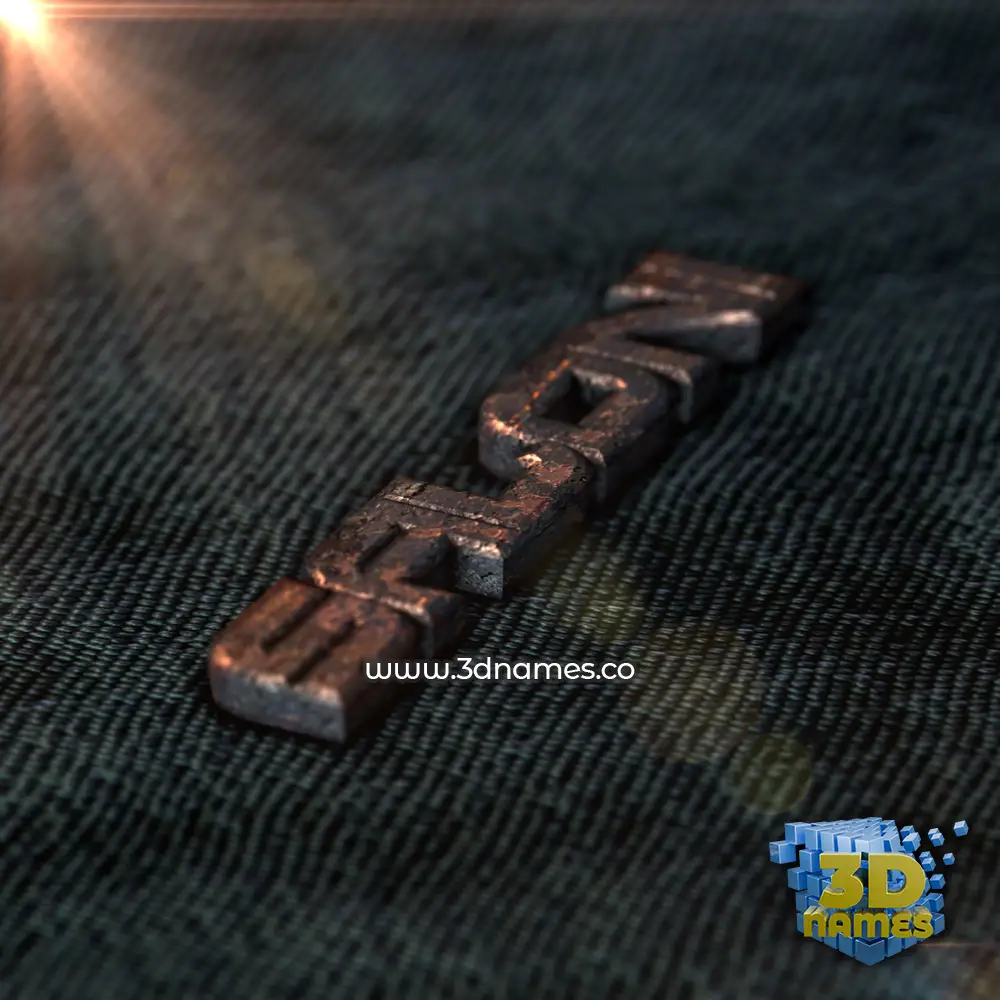 saloni in Rusty Metal style - 3D name wallpaper saloni in Rusty Metal style - 3D name wallpaper