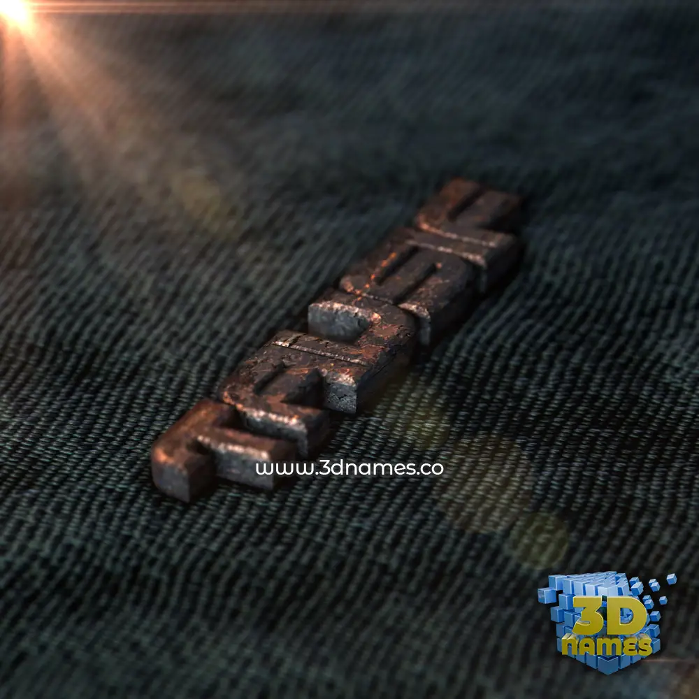 tausif in Rusty Metal style - 3D name wallpaper