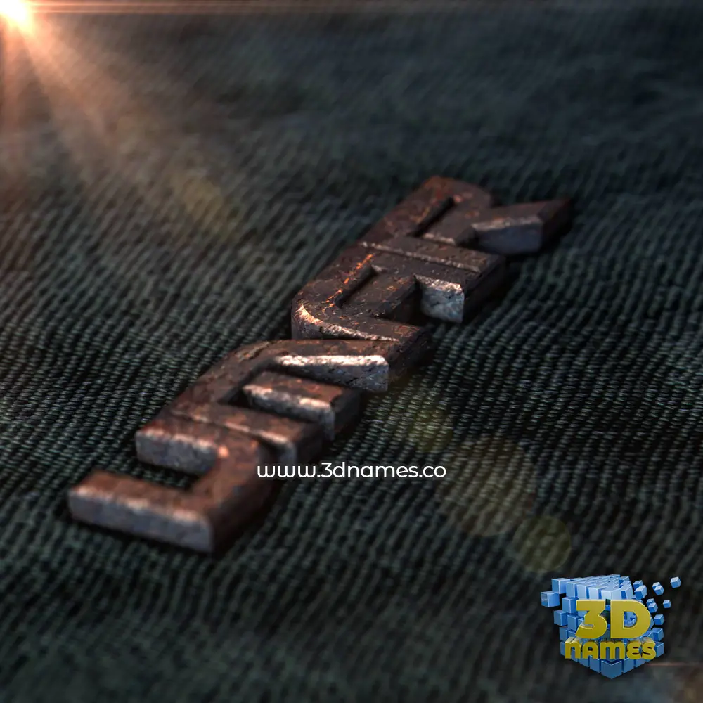 umar in Rusty Metal style - 3D name wallpaper