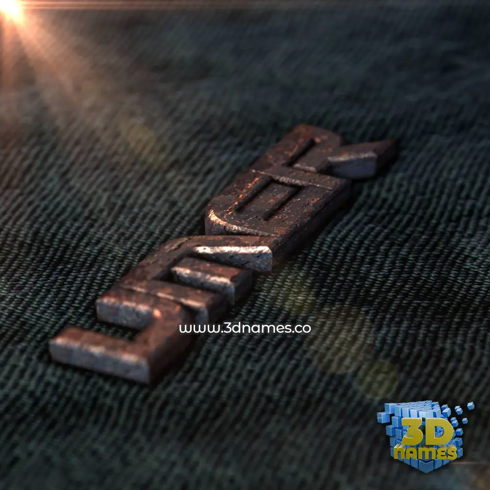 umer in Rusty Metal style - 3D name wallpaper