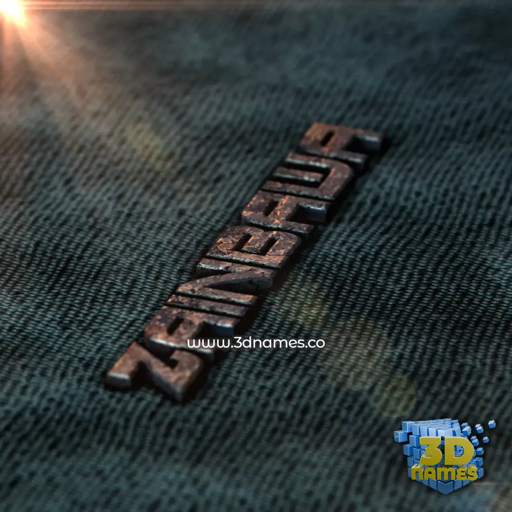 zainbawa in Rusty Metal style - 3D name wallpaper zainbawa in Rusty Metal style - 3D name wallpaper
