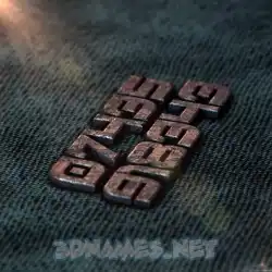 07435 918343 in Rusty Metal style - 3D name wallpaper